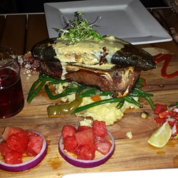 Local Republic - Apple & Bacon stuffed Trout and Rib Eye. A "specialty" surf and turf. - Gastropubs Near Me - Lawrenceville, Georgia