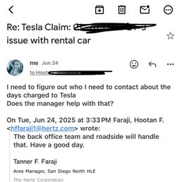 Email to area manager. No response yet Email to area manager. No response yet
