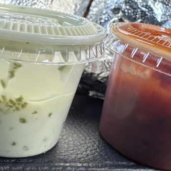 La Tejana - Super tiny sauces that one was half filled... - Tex-Mex Near Me - Washington, DC, District of Columbia