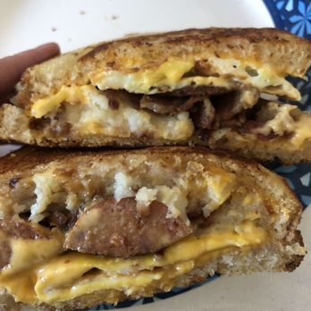 Digger's Diner - Concord - Hot link and bacon breakfast sandwich - Breakfast & Brunch Near Me - Concord, California