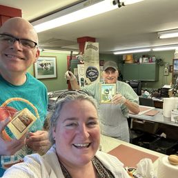 MC (Master of Cheese!) Bill, my wife and me, and the real star of the show -- great cheese!