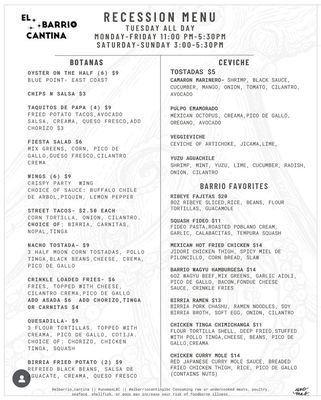 Menu photo 6 El Barrio Cantina Long Beach, CA
