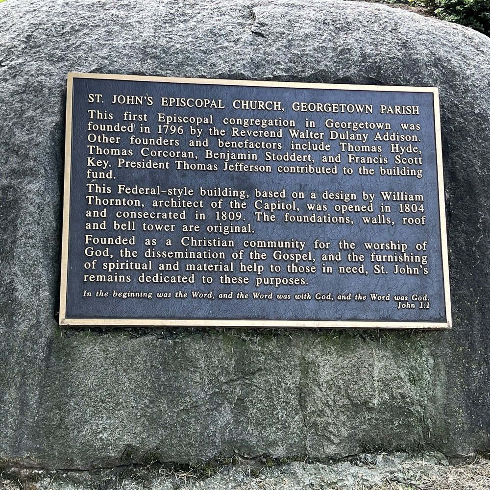 St John's Episcopal Church - This plaque summarizes the church's history - Churches Near Me - Washington, DC, District of Columbia St John's Episcopal Church - This plaque summarizes the church's history - Churches Near Me - Washington, DC, District of Columbia