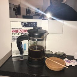 Pressed coffee and it was delicious!