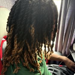 Two strand twisted locs