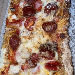 Pepperoni, Mushroom, and Sausage with a Spicy Sauce