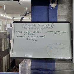 The hand written Menu Board for more specials!