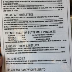 Big Al's Diner - Breakfast Menu