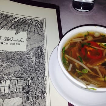 Le Colonial - Eeyore Tail Soup comes w/ a flu bustin' sinus clearin' hot sauce. The STAR or their menu. GREAT! - Vietnamese Near Me - Chicago, Illinois Le Colonial - Eeyore Tail Soup comes w/ a flu bustin' sinus clearin' hot sauce. The STAR or their menu. GREAT! - Vietnamese Near Me - Chicago, Illinois