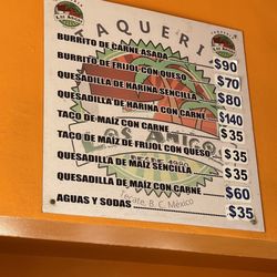 Tacos Los Amigos - Menu