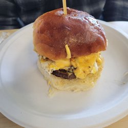 Wild Flour Bake Shop - Breakfast sandwich on the homemade rolls