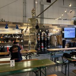 Vitamin Sea Brewing - Halloween decorations in the merch area