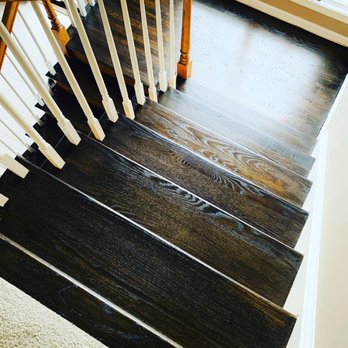 Mistival - Bathroom - Kitchen & Floors - Ebony stained steps - March 2020 - Flooring Near Me - Gaithersburg, Maryland Mistival - Bathroom - Kitchen & Floors - Ebony stained steps - March 2020 - Flooring Near Me - Gaithersburg, Maryland