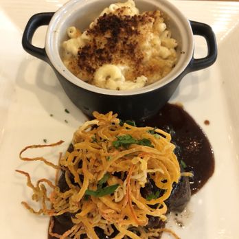 The Library Kitchen & Bar - Beef tenderloin and truffle mac and cheese. - Desserts Near Me - Sapphire, North Carolina The Library Kitchen & Bar - Beef tenderloin and truffle mac and cheese. - Desserts Near Me - Sapphire, North Carolina