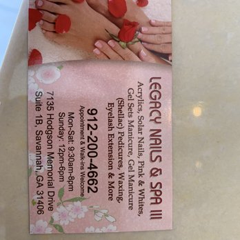Legacy Nail & Spa - Nail Salons Near Me - Savannah, Georgia Legacy Nail & Spa - Nail Salons Near Me - Savannah, Georgia