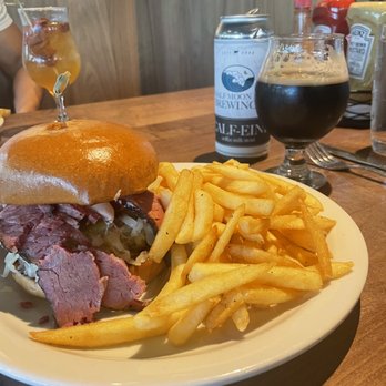 The Refuge - Pastrami Burger with a Half Moon Bay Calf-eine - Burgers Near Me - San Mateo, California The Refuge - Pastrami Burger with a Half Moon Bay Calf-eine - Burgers Near Me - San Mateo, California