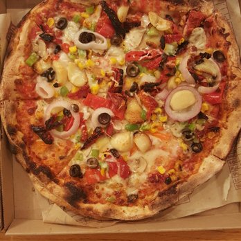 MOD Pizza - Mega Veggies filled pizza with mods red sauce - Pizza Near Me - Kildeer, Illinois