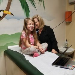 Carroll Children's Center - My stepdaughter having her lungs checked after receiving a breathing treatment