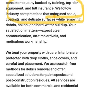 Carolina Shine Soft Wash - Statement on their website - Pressure Washers Near Me Carolina Shine Soft Wash - Statement on their website - Pressure Washers Near Me