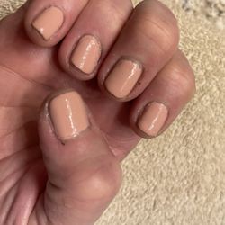 Deluxe Nails & Spa - Example of the bad edges and cuticle line.