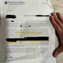 Baylor University Medical Center - Second letter