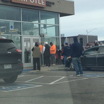 Chipotle Mexican Grill - People clustering outside for pickup order - Mexican Near Me - Pueblo, Colorado Chipotle Mexican Grill - People clustering outside for pickup order - Mexican Near Me - Pueblo, Colorado