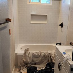 Shower bath remodel final clean up day. :) Shower bath remodel final clean up day. :)