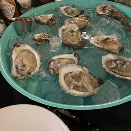 a platter of oysters