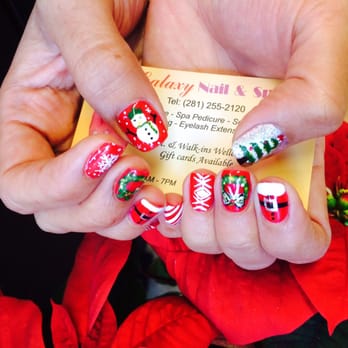 Galaxy Nail's And Spa - Chirstmas design ! Beautiful - Nail Salons Near Me - Tomball, Texas
