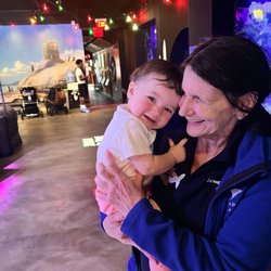 Shreveport Aquarium - Our daughter with Mrs. Sabrina!