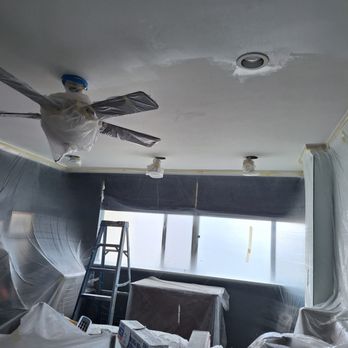 Elmer The Painter - Prep work for ceiling texture match. - Painters Near Me - Garland, Texas Elmer The Painter - Prep work for ceiling texture match. - Painters Near Me - Garland, Texas