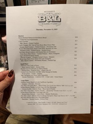 Menu photo 5 Mulvaney's B & L Sacramento, CA