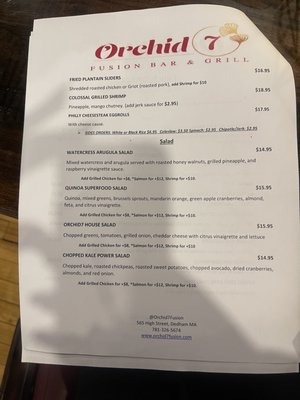 Menu photo 3 Orchid7 Fusion Bar & Grill Dedham, MA Menu photo 3 Orchid7 Fusion Bar & Grill Dedham, MA