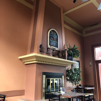 Vi's For Pies - Fireplace in our dining area. - Desserts Near Me - Edmonton, Alberta