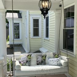 34 State Historic Luxury Suites - The best porch swing in the world. It's hard to start your day out in a better way!