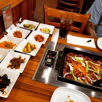 Kim's Korean BBQ Restaurant - Bulgogi with a variety of Bancha - medium Spicy - Korean Near Me - Jacksonville, Florida Kim's Korean BBQ Restaurant - Bulgogi with a variety of Bancha - medium Spicy - Korean Near Me - Jacksonville, Florida