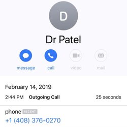 Sonya S Patel ,DO - Proof I called.