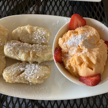 Burma Burma - Fried banana with mango ice cream. - Burmese Near Me - Dublin, California