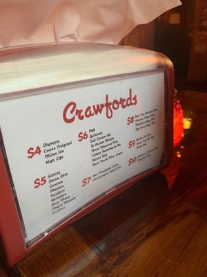 Menu photo 1 Crawford's Los Angeles, CA Menu photo 1 Crawford's Los Angeles, CA