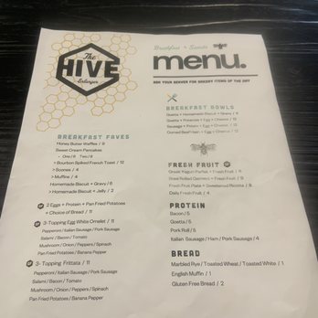 The Hive - Menu - Breakfast & Brunch Near Me - Erlanger, Kentucky