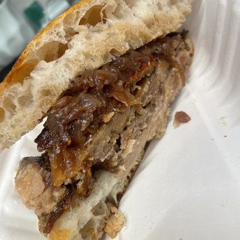 Pennypacker’s - Half of the Porchetta with Onion Agrodolce - Sandwiches Near Me - Boston, Massachusetts