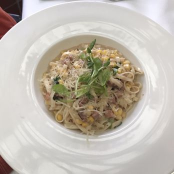 John Ash - Tagliarini with pancetta and corn. Very light dish and nice pasta - American Near Me - Santa Rosa, California John Ash - Tagliarini with pancetta and corn. Very light dish and nice pasta - American Near Me - Santa Rosa, California