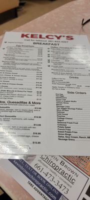 Menu photo 5 Kelcy's Restaurant Tehachapi, CA