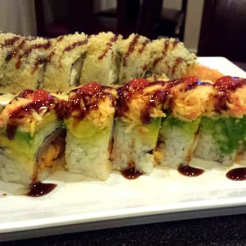 Maru Sushi - Tempura philly roll and yellowtail worth it crab And avocado on top - Sushi Bars Near Me - Westminster, California Maru Sushi - Tempura philly roll and yellowtail worth it crab And avocado on top - Sushi Bars Near Me - Westminster, California