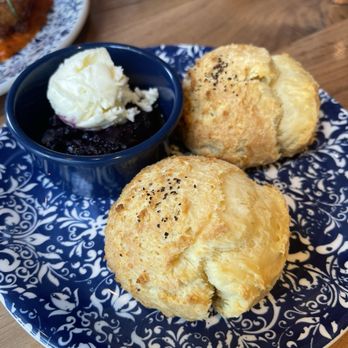 Tupelo Honey - Biscuit for cause with blueberry jam - Southern Near Me - Franklin, Tennessee Tupelo Honey - Biscuit for cause with blueberry jam - Southern Near Me - Franklin, Tennessee