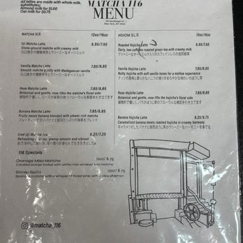Matcha 116 - IG: @nom.noms.only | menu - Coffee & Tea Near Me - New York, New York Matcha 116 - IG: @nom.noms.only | menu - Coffee & Tea Near Me - New York, New York