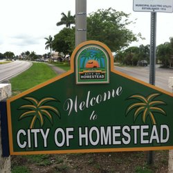 Homestead - Welcome sign.