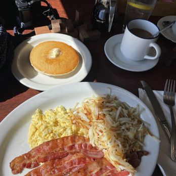 The Food Junction - Breakfast combo (11.99) with 2 dollar coffee and extra bacon instead of sausage. - American Near Me - Sacramento, California The Food Junction - Breakfast combo (11.99) with 2 dollar coffee and extra bacon instead of sausage. - American Near Me - Sacramento, California
