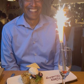 Almyra - Baklava and sparkler for birthday - Greek Near Me - Philadelphia, Pennsylvania