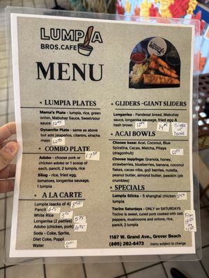 Menu photo 8 Lumpia Bros Cafe Grover Beach, CA Menu photo 8 Lumpia Bros Cafe Grover Beach, CA